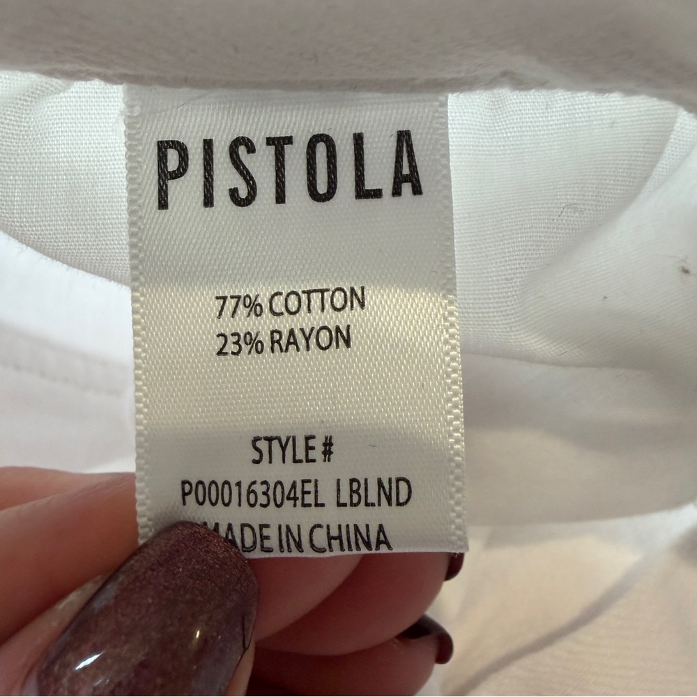 Pistola “Grayson” High Rise Baggy Jean — White Distressed — NWT Size 27 - Picture 8 of 8